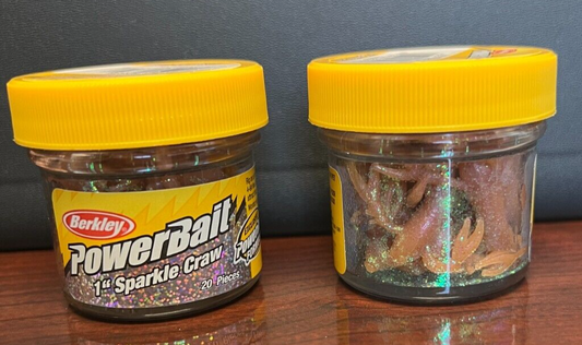 Berkley 1" Micro Sparkle Craw Natural 20/Jar PTC1-NATSC
